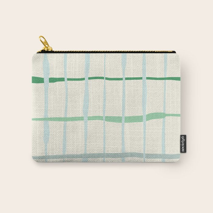 Summer lines mint Carry All Pouch Gallery Image 1