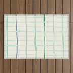 Summer lines mint Outdoor Rug Gallery Image 1