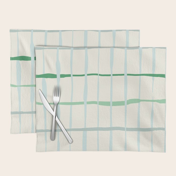 Summer lines mint Placemat Gallery Image 1
