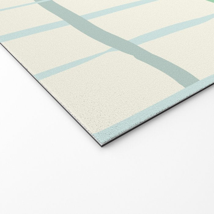 Summer lines mint Welcome Mat Gallery Image 2