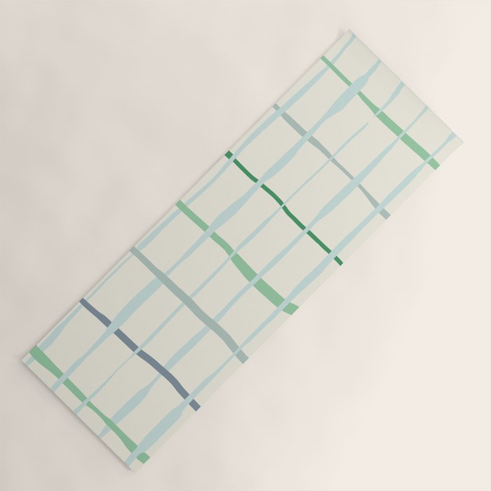 Summer lines mint Yoga Mat Gallery Image 1