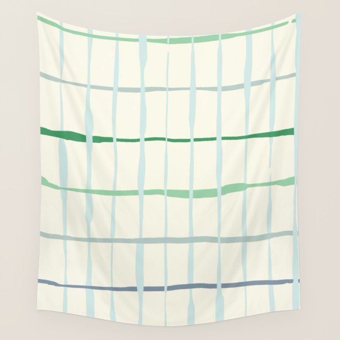 Summer lines mint Wall Tapestry Gallery Image 4