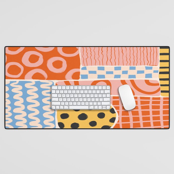 Mid Century Collage | PATTERN 03: The Retro Edition Desk Mat Gallery Image 1