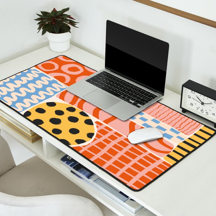 Mid Century Collage | PATTERN 03: The Retro Edition Desk Mat Gallery Image 2