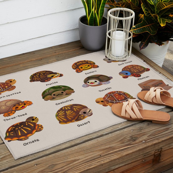 Box turtle Outdoor Rug Gallery Image 2