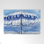 Blue Beach Umbrella Shade Welcome Mat Gallery Image 1