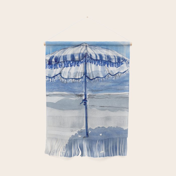 Blue Beach Umbrella Shade Wall Hanging Gallery Image 1
