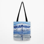 Blue Beach Umbrella Shade Tote Bag Gallery Image 2