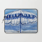 Blue Beach Umbrella Shade Laptop Sleeve Gallery Image 1
