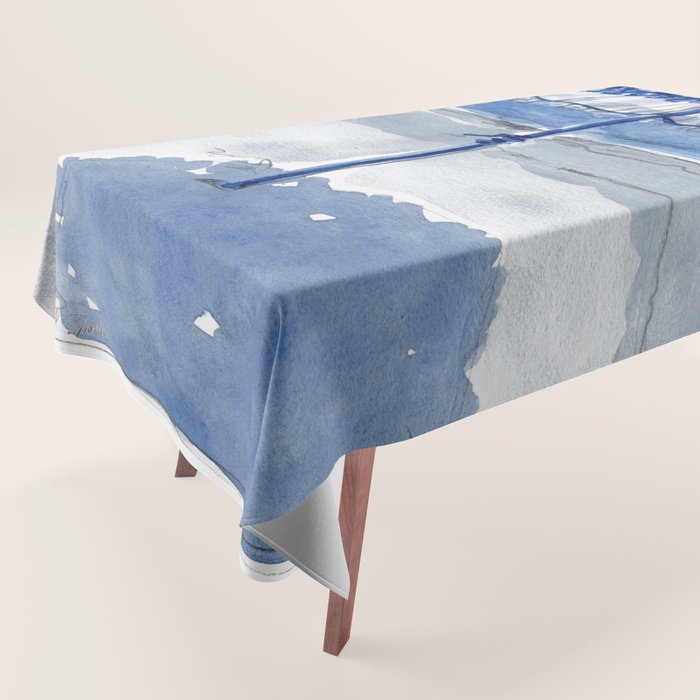 Blue Beach Umbrella Shade Tablecloth Gallery Image 1