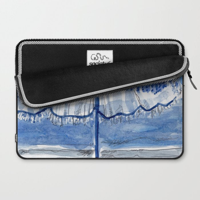 Blue Beach Umbrella Shade Laptop Sleeve Gallery Image 2