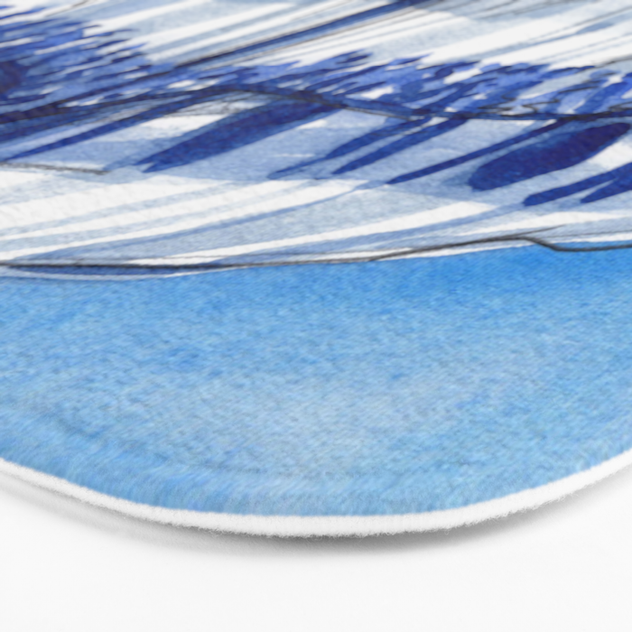 Blue Beach Umbrella Shade Bath Mat Gallery Image 3