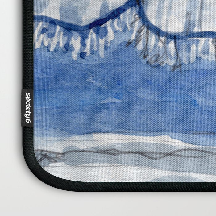 Blue Beach Umbrella Shade Laptop Sleeve Gallery Image 3