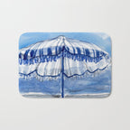 Blue Beach Umbrella Shade Bath Mat Gallery Image 1