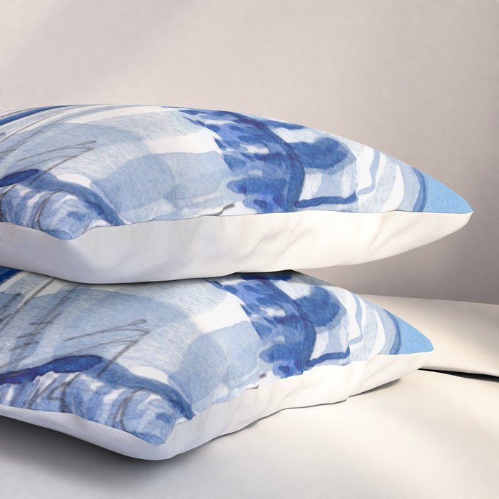 Blue Beach Umbrella Shade Pillow Sham Gallery Image 3