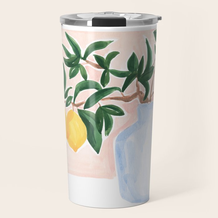 Lemon Tree Branch in a Vase II Travel Mug Gallery Image 1