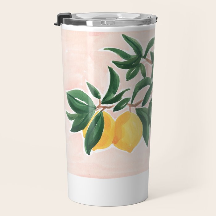Lemon Tree Branch in a Vase II Travel Mug Gallery Image 3