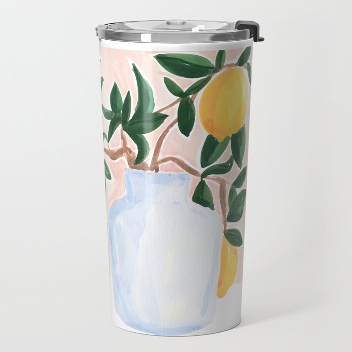 Lemon Tree Branch in a Vase II Travel Mug Gallery Image 2