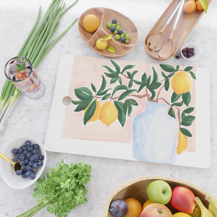 Lemon Tree Branch in a Vase II Cutting Board Gallery Image 2