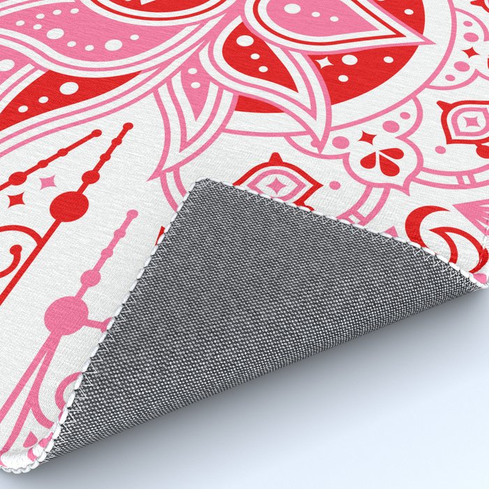 Lotus Blossom Mandala - Red & Pink Palette Rug Gallery Image 4