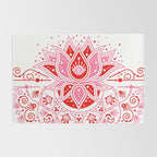 Lotus Blossom Mandala - Red & Pink Palette Rug Gallery Image 2