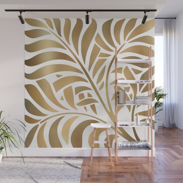 Art Deco Gold Leaf  Wall Mural Gallery Image 1
