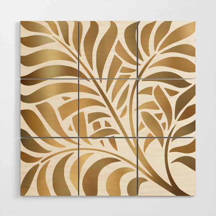Art Deco Gold Leaf  Wood Wall Art Gallery Image 1