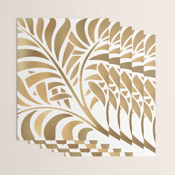 Art Deco Gold Leaf  Wrapping Paper Gallery Image 3