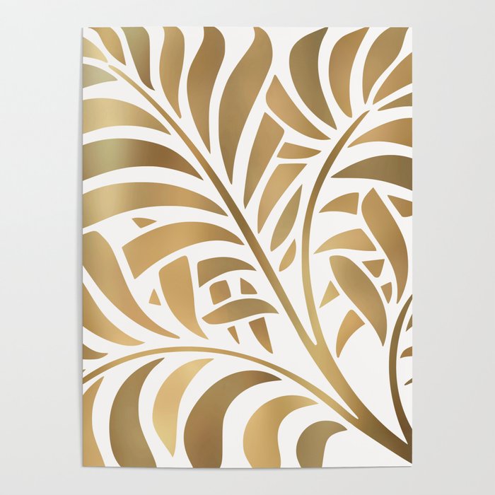 Art Deco Gold Leaf  Poster Gallery Image 1