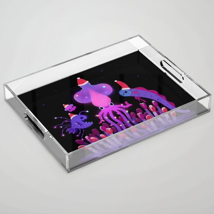 Christmas in the deep sea Acrylic Tray Gallery Image 1