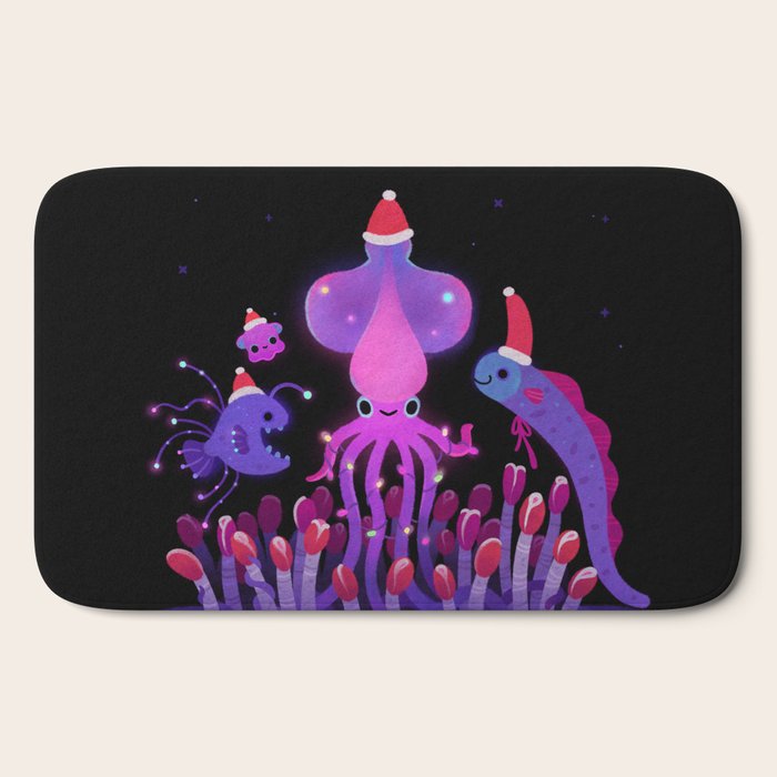 Christmas in the deep sea Bath Mat Gallery Image 2