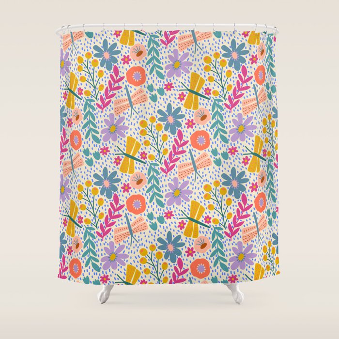 Happy Bloom Shower Curtain Gallery Image 1