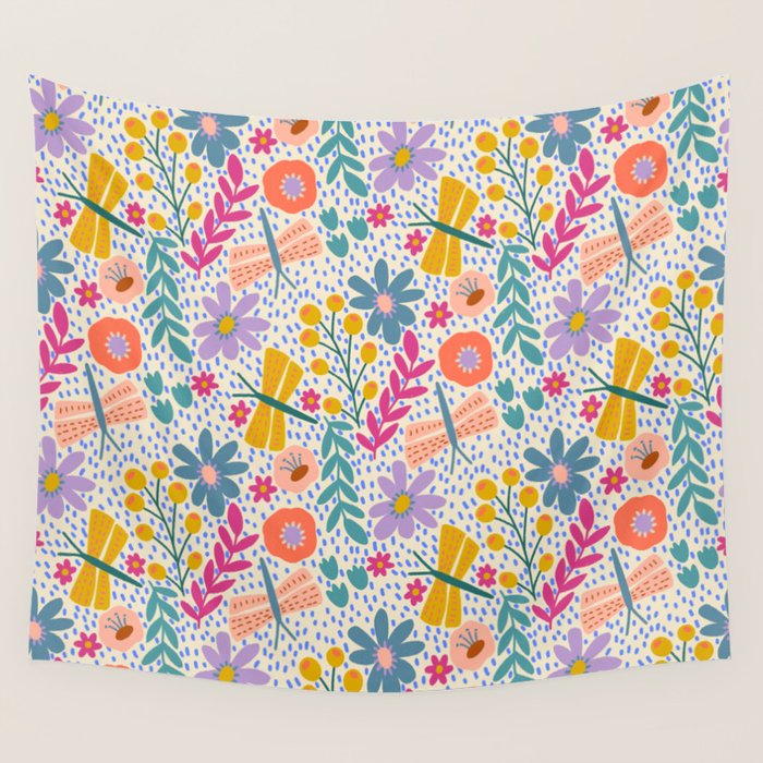 Happy Bloom Wall Tapestry Gallery Image 1