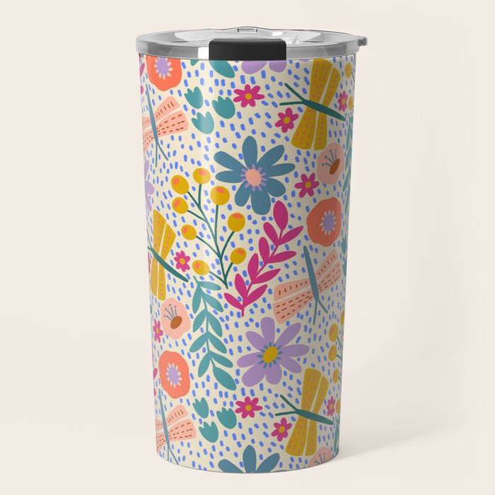 Happy Bloom Travel Mug Gallery Image 1