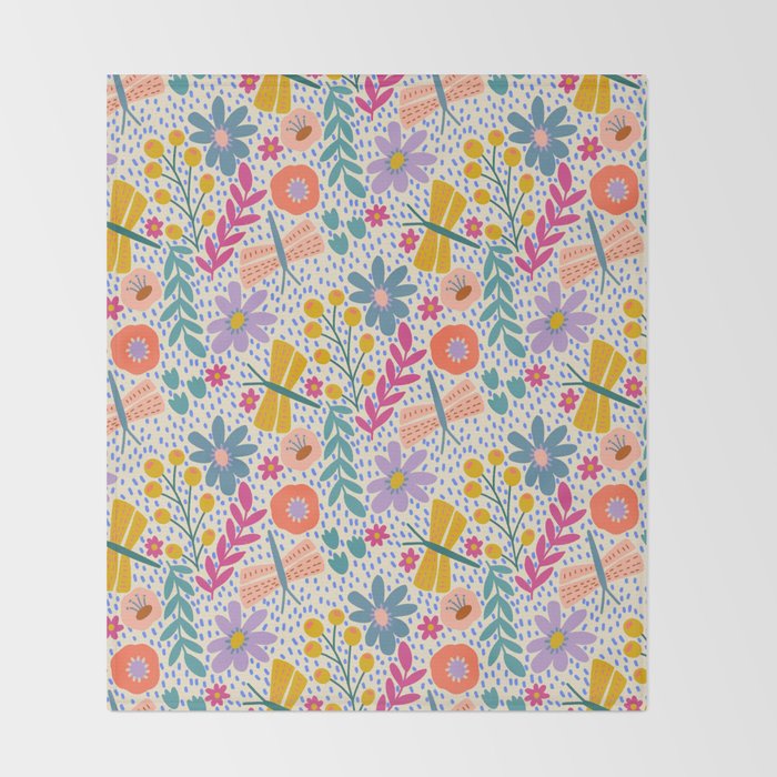 Happy Bloom Throw Blanket Gallery Image 2