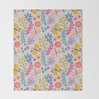 Happy Bloom Throw Blanket Gallery Image 2