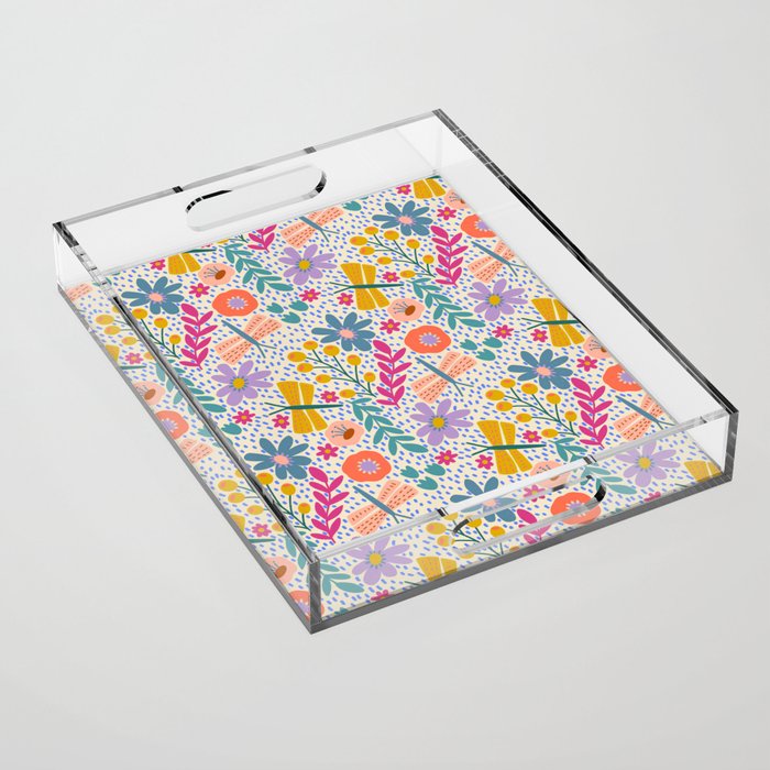 Happy Bloom Acrylic Tray Gallery Image 1