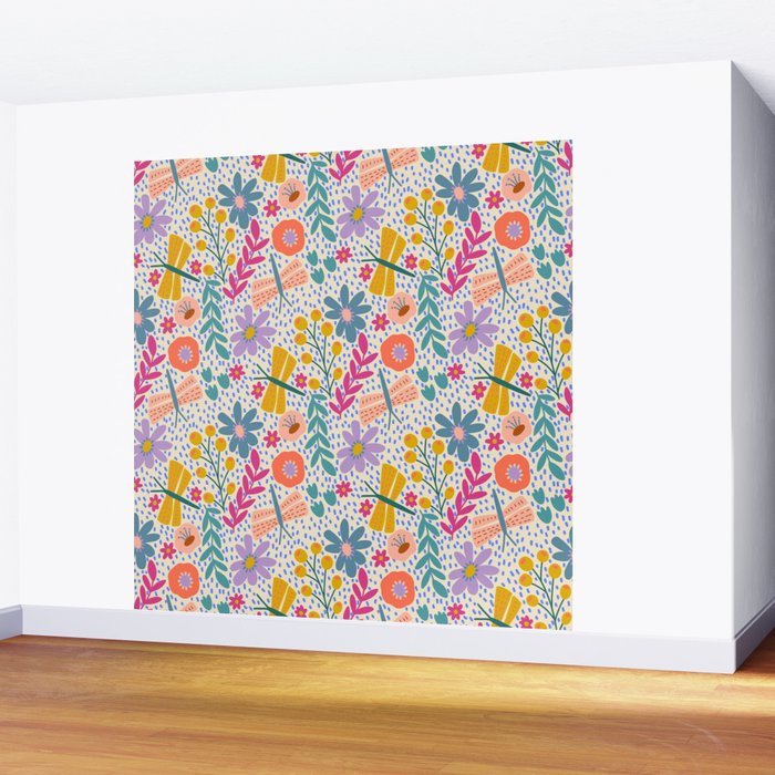 Happy Bloom Wall Mural Gallery Image 2