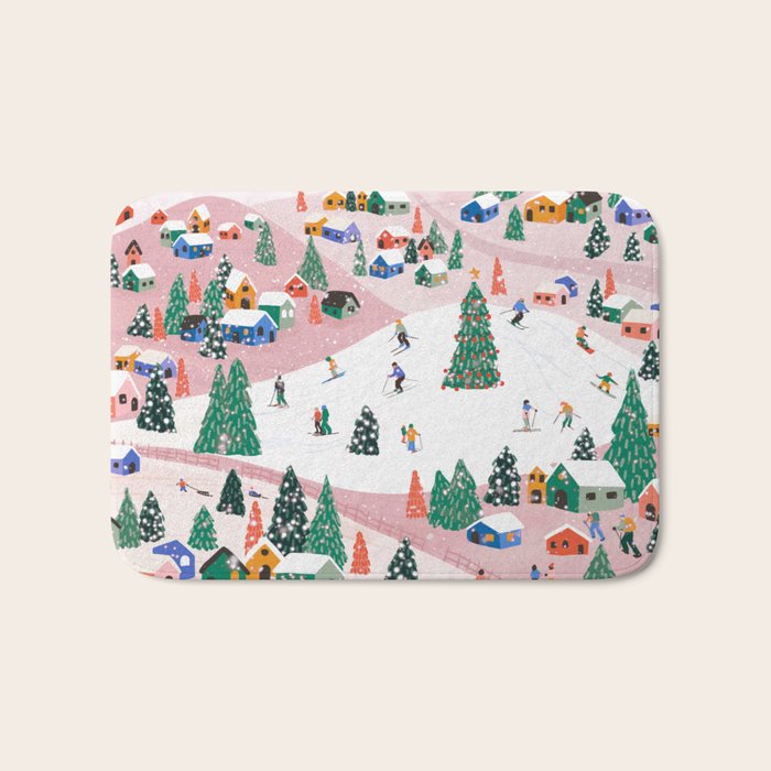 Winter Holiday Bath Mat Gallery Image 1