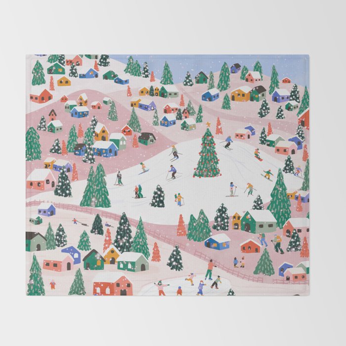 Winter Holiday Throw Blanket Gallery Image 2
