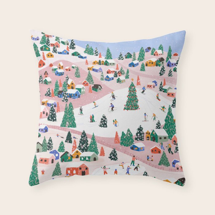 Winter Holiday Throw Pillow Gallery Image 1