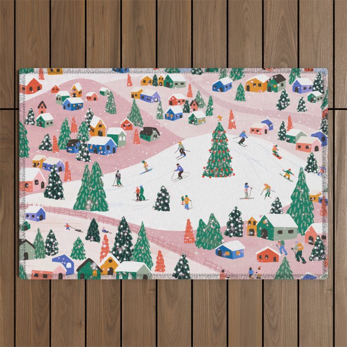 Winter Holiday Outdoor Rug Gallery Image 1