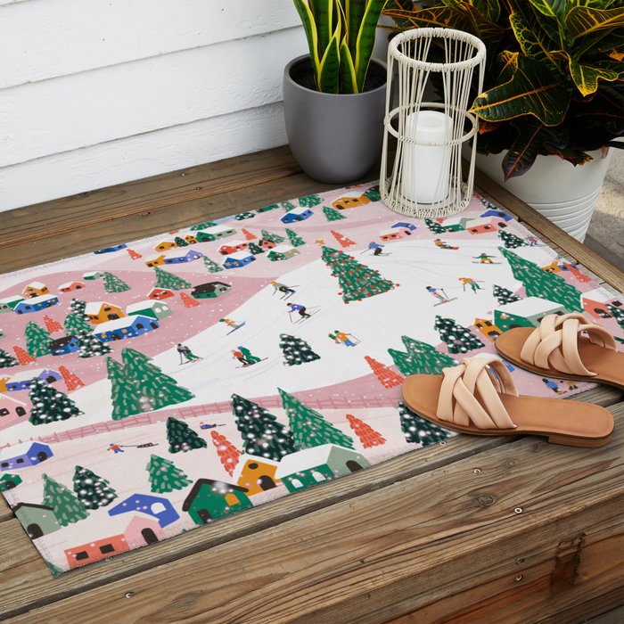 Winter Holiday Outdoor Rug Gallery Image 2