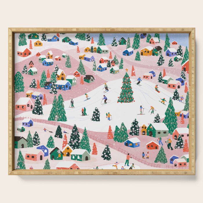 Winter Holiday Serving Tray Gallery Image 1