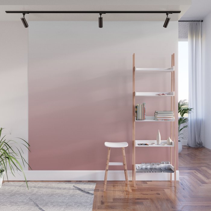 Dusty Rose Gradient Color Wall Mural Gallery Image 1