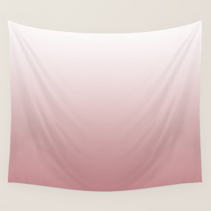 Dusty Rose Gradient Color Wall Tapestry Gallery Image 4