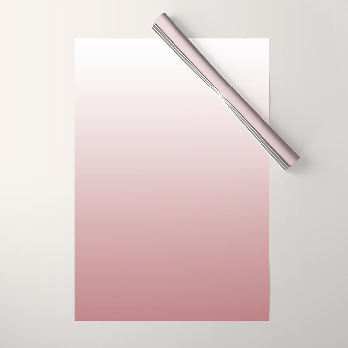 Dusty Rose Gradient Color Wrapping Paper Gallery Image 1