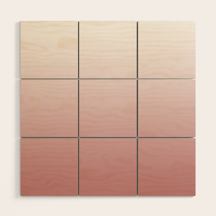 Dusty Rose Gradient Color Wood Wall Art Gallery Image 1