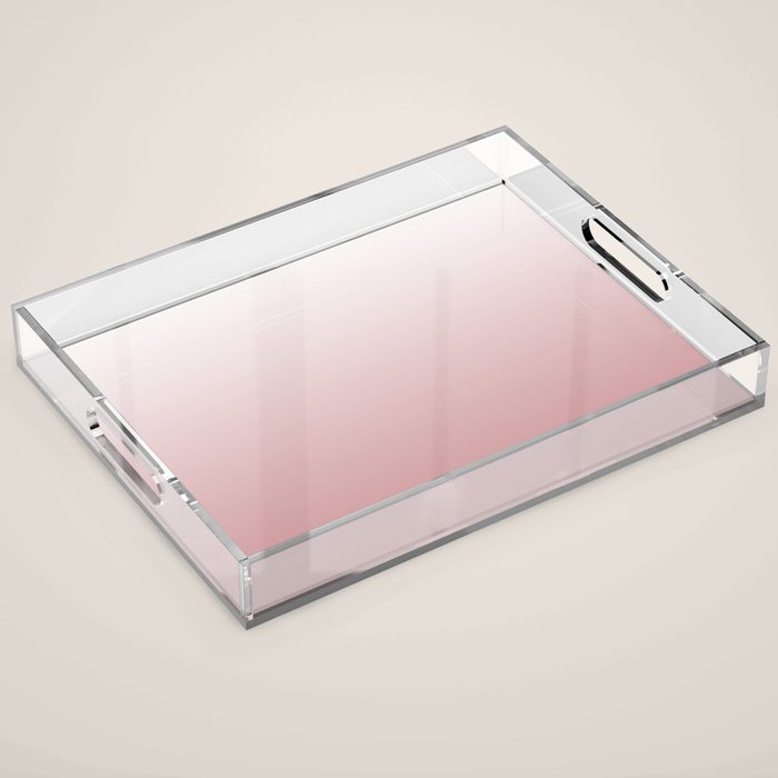 Dusty Rose Gradient Color Acrylic Tray Gallery Image 1