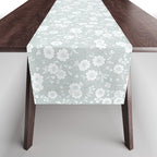 Cluster Flower Vines - Mint Table Runner Gallery Image 1